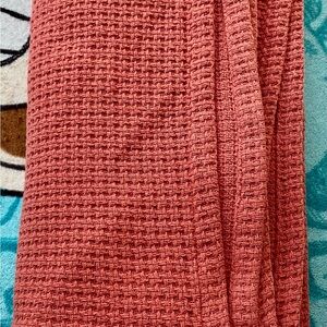 Tommy Bahama Coral Waffle Knit Throw